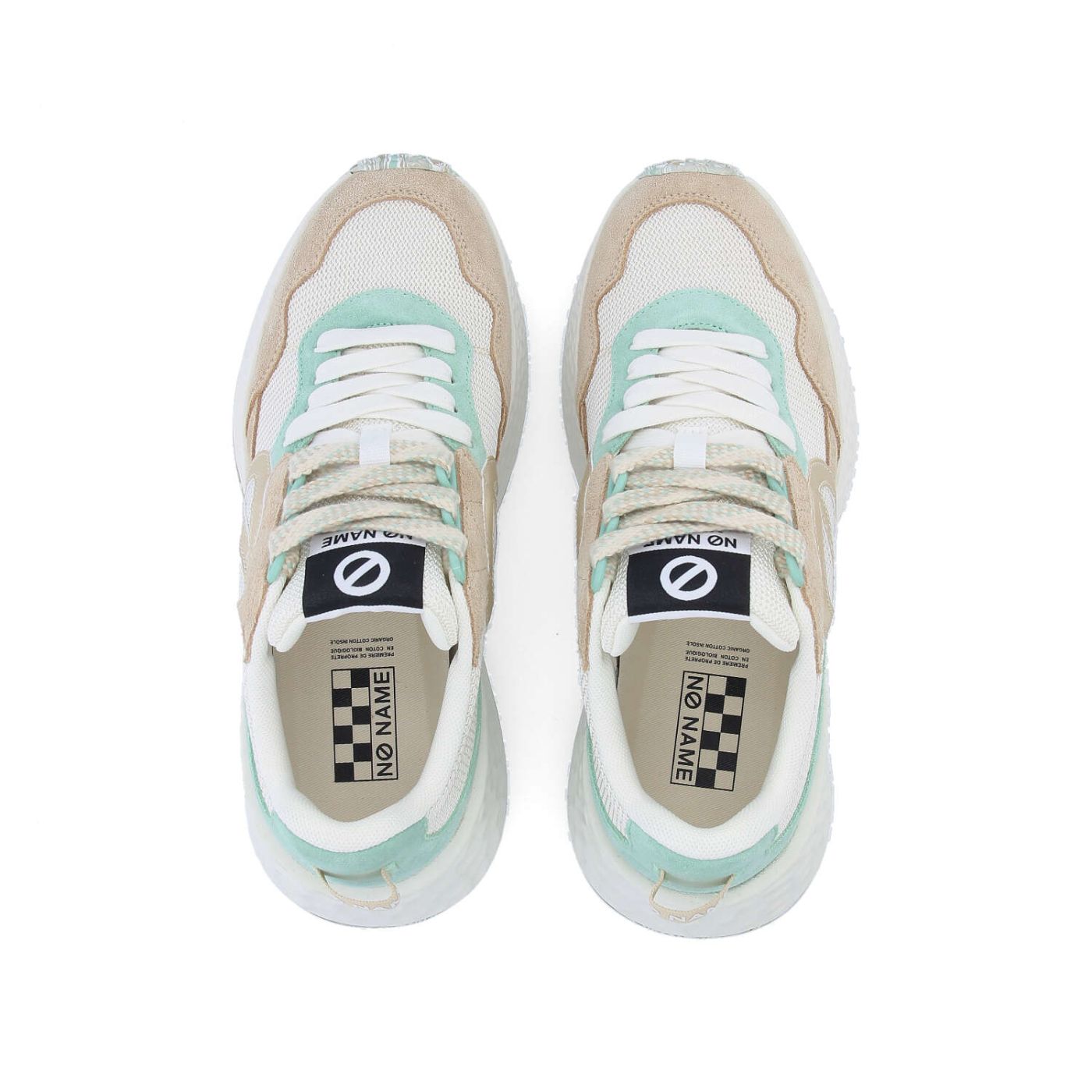 CARTER JOGGER W - SUEDE/KNIT/SUED - BEIGE/BIANCO SPORCO/VERDE